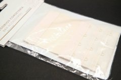 Vkládací podprsenkový prodlužovač obvodu - smetanová - délka 10,5 cm - rozteč háčků 1,8 cm