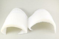 Vrstvené ramenní vycpávky do pánských sak - bílá - rozměr 25 cm x 15 cm