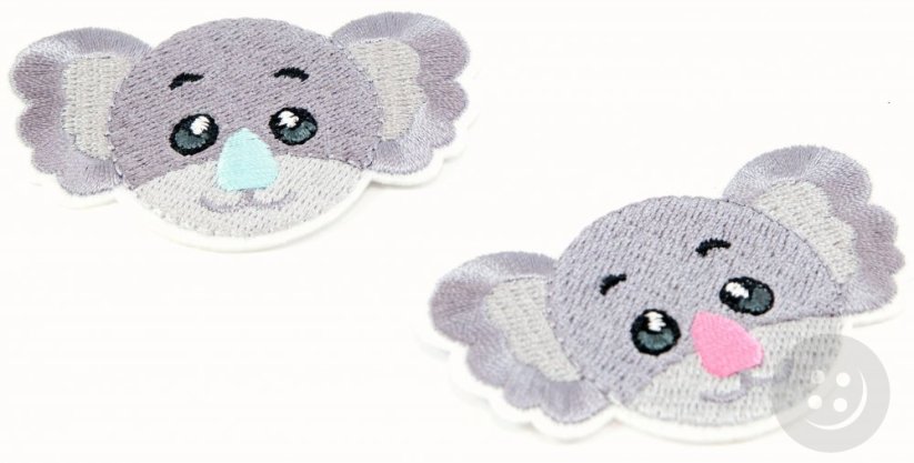 Iron-on patch - Koala with a colored nose - dimensions 7 cm x 5 cm