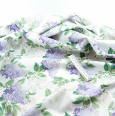 Cotton canvas - purple lilac on a white background