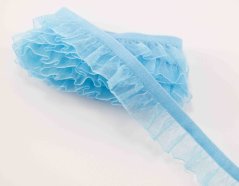 Elastische Rüsche – hellblau – Breite 1,8 cm