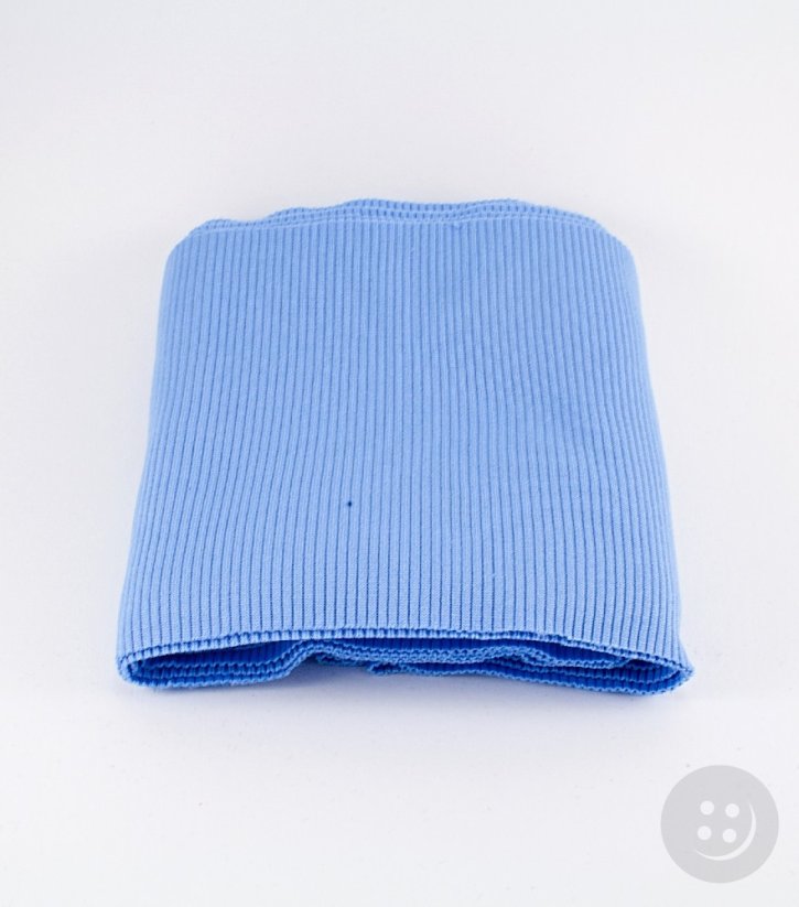 Cotton knit - blue - dimensions 16 cm x 80 cm