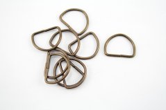 Polokrúžok - staro mosadzná - prievlak 2,5 cm