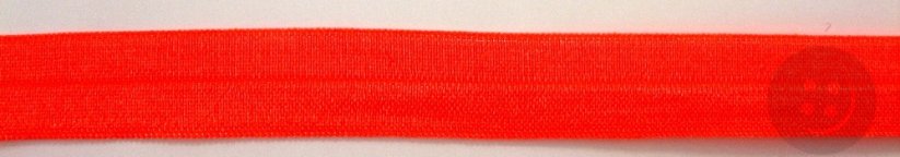 Fold over elastic trim - red - 1,5 cm