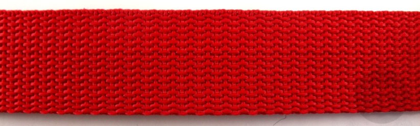 Polypropylénový popruh - červená - šírka 2,5 cm