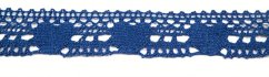 Bavlnená paličkovaná čipka - tmavo modrá - šírka 2,5 cm