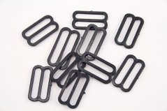 Plastic shortener - black - pulling hole width 1.6 cm