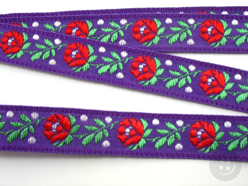 Festive ribbon - purple - width 1,6 cm