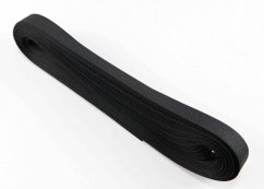 Luxuriöses Satin-Ripsband - Breite 1 cm - schwarz
