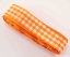 Checkered ribbons - orange, burgundy, green, brown, red - width 2.5 cm