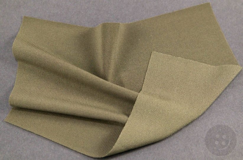 Elastic  iron-on patch - size 15 cm x 20 cm - khaki