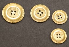 Metal button - gold - diameter 1,7 cm