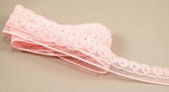 Syntetische Spitze -  pink - Breite 1,5 cm