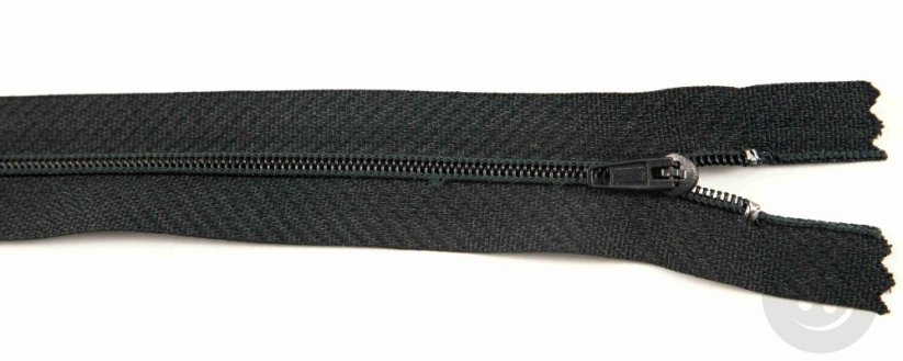 Nedělitelný jemný plastový spirálový zip (velikost číslo 3) různé barvy - délka 12 cm - 60 cm