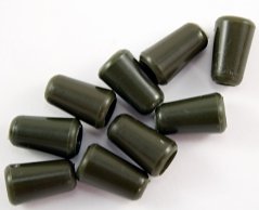 Plastic cord end - army green - pulling hole diameter 0,5 cm