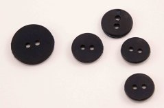 Dírkový knoflík - tmavě modrý matný - průměr 1,14 cm