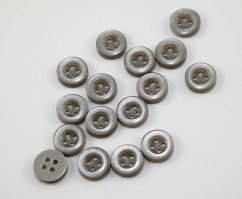 Hole shirt button - gray - diameter 1.2 cm