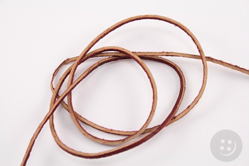 Leather cord - cinnamon - length cca 90 cm