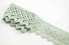 Häkelborte - Vintage-Grün - Breite 5 cm