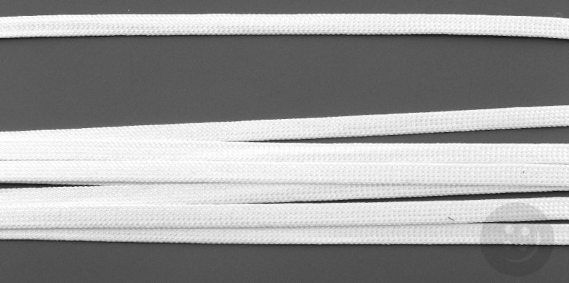 Hollow braid - white - width 0.4 cm