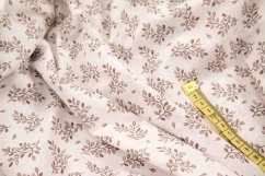 Cotton fabric - brown branches on off white background - width 160 cm