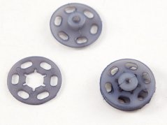 Druckknopf - plastik  - grau - Durchmesser 1,8 cm