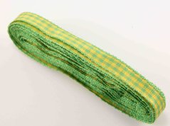 Kostičkované stuhy - zelená - šíře 1 cm