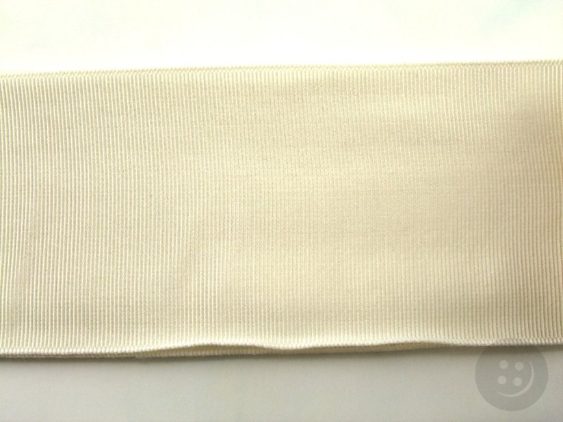 Rypsová stuha - krémová - šírka 5,5 cm