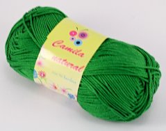 Priadza Camila natural - zelená - číslo farby 147