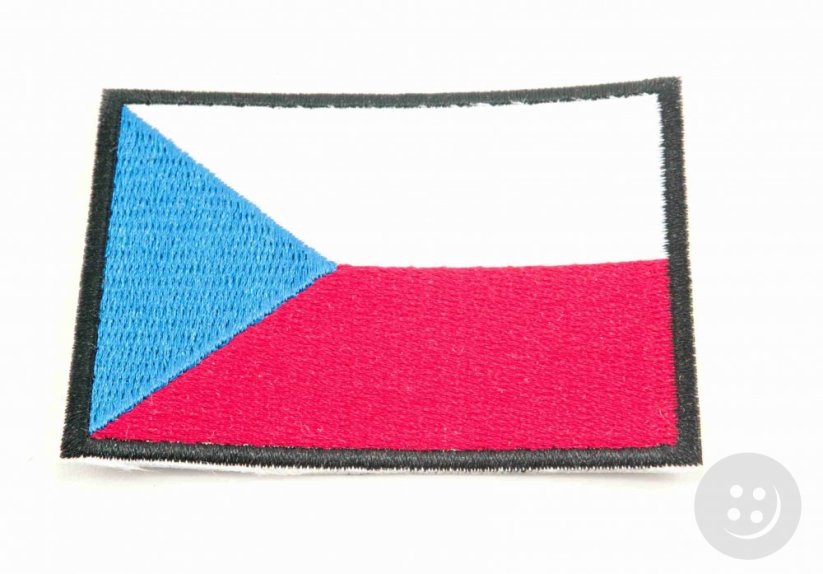 Iron-on patch - Czech flag - dimensions 5,5 cm x 3,5 cm