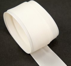 Rypsová stuha - lomená bílá - šířka 2,5 cm