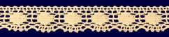 Bavlnená paličkovaná čipka - smotanová - šírka 2,5 cm