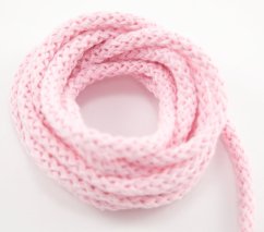 Bavlněná oděvní šňůra - vintage růžová - průměr 0,5 cm