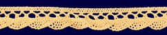 Bavlnená paličkovaná čipka - smotanová - šírka 2,2 cm