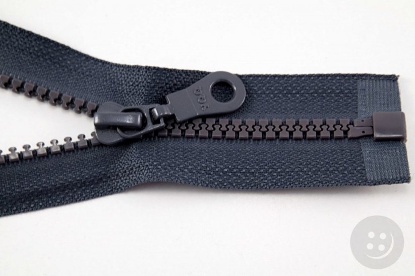 Dělitelný kostěný zip - délka (30 - 95 cm) - různé barvy - Délka: 40 cm, Barva kostěných zipů: Černá
