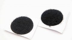 Nalepovací suchý zips - koliesko - čierna - priemer 2,5 cm