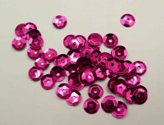 Sew-on sequins - fuchsia pink - diameter 0,6 cm
