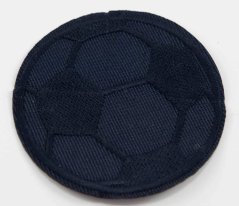 Nažehľovacia záplata - futbalová lopta - 6 cm - tmavá modrá