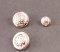 Faux metal shank filigree button - gold - diameter 2,5 cm