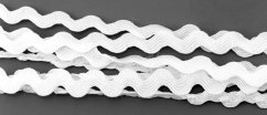Ric Rac ribbon - white - width 0,6 cm