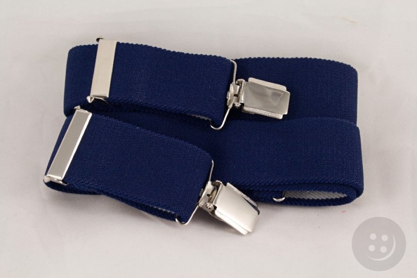 Children's suspenders - blue - width 3,5 cm