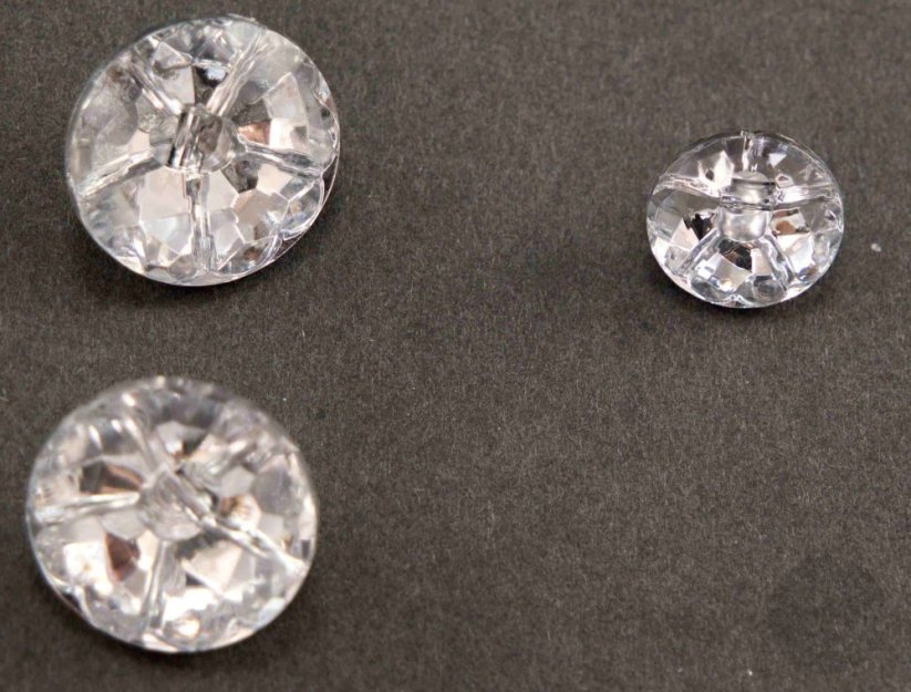 Luxury crystal button - light crystal - diameter 2 cm