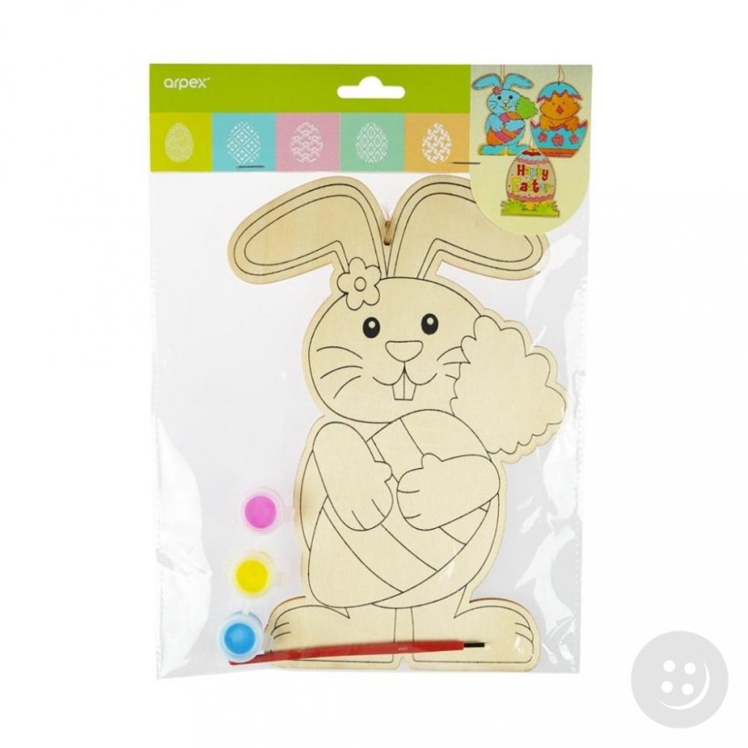 Bunny - set for children to draw a wooden animal