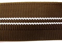 Taillenband - braun, weiß - Breite: 4,7 cm