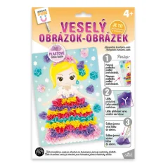 Princezná - sada pre deti na výrobu veselého obrázku + návod