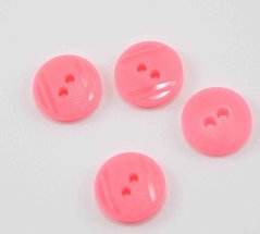 Hole shirt button - orange pink - diameter 1.5