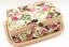 Textile box for sewing supplies - large flowers - dimensions 25 x 15 x 9 cm