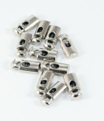 Kovová brzdička - stříbrná - průměr průvleku 0,3 cm