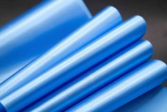 Luxus Satinband - hell blau - Breite 15 cm