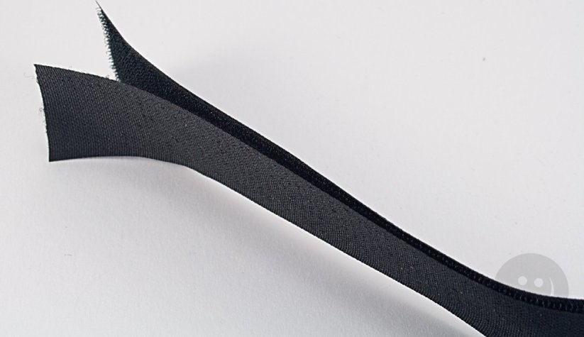 Sew-on velcro tape - black - width 5 cm